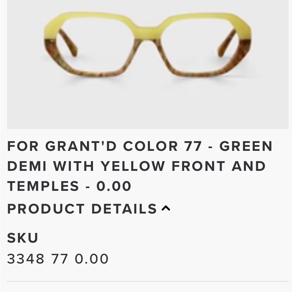 For Grantd Yellow And Green Demi Glasses